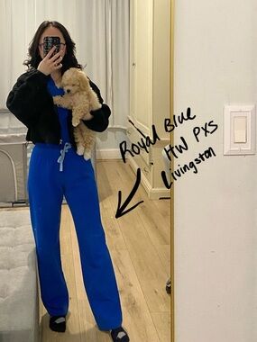 FIGS: Royal Blue High Waist Livingston PXS